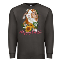 Smoke Happy easter with bunny and sunflowers Premium Sweatshirt - RanaPortraitStore