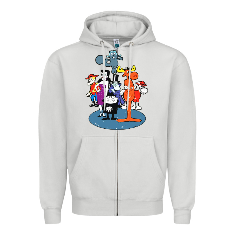 Rocky & Bullwinkle And Friends Zipper Hoodie by artisFamous | Teevron