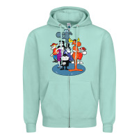 Seafoam rocky & bullwinkle and friends Zipper Hoodie - artisFamous