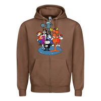Chestnut rocky & bullwinkle and friends Zipper Hoodie - artisFamous