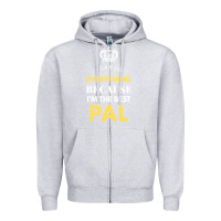 Heather Grey i'm the best pal Zipper Hoodie - artisFamous