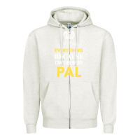 Oatmeal Heather i'm the best pal Zipper Hoodie - artisFamous
