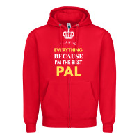 Red i'm the best pal Zipper Hoodie - artisFamous