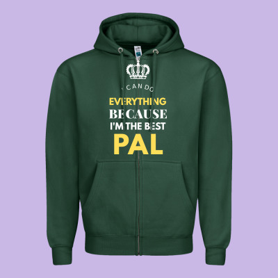 I'm The Best Pal Zipper Hoodie Designed By Artisfamous
