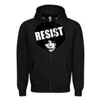 Black angela davis speaking Zipper Hoodie - artisFamous