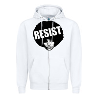 White angela davis speaking Zipper Hoodie - artisFamous
