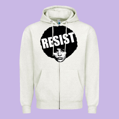 Angela Davis Speaking Zipper Hoodie Designed By Artisfamous