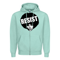 Seafoam angela davis speaking Zipper Hoodie - artisFamous