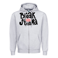 Heather Grey end the stigma merch Zipper Hoodie - artisFamous