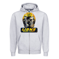 Heather Grey lions drag speed Zipper Hoodie - artisFamous