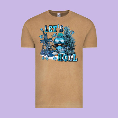 Let's Roll Vintage Tee Designed By Fadigitalartstudio
