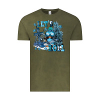 Vintage Olive let's roll Vintage Tee - FaDigitalArtStudio