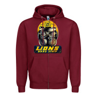 Burgundy lions drag speed Zipper Hoodie - artisFamous