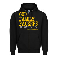 God Family Packers In That Order Zipper Hoodie | Teevron