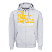 Heather Grey god family packers in that order Zipper Hoodie - artisFamous