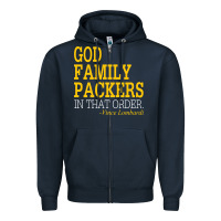 Navy god family packers in that order Zipper Hoodie - artisFamous