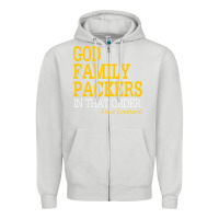 Dove Grey god family packers in that order Zipper Hoodie - artisFamous