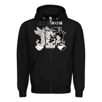Black archon game Zipper Hoodie - artisFamous