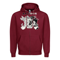 Burgundy archon game Zipper Hoodie - artisFamous