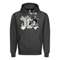 Charcoal Heather archon game Zipper Hoodie - artisFamous