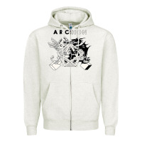 Oatmeal Heather archon game Zipper Hoodie - artisFamous