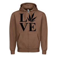 Chestnut love weed 420 Zipper Hoodie - artisFamous