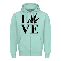 Seafoam love weed 420 Zipper Hoodie - artisFamous