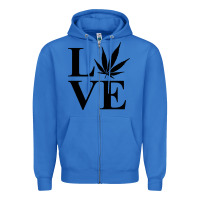 True Royal love weed 420 Zipper Hoodie - artisFamous