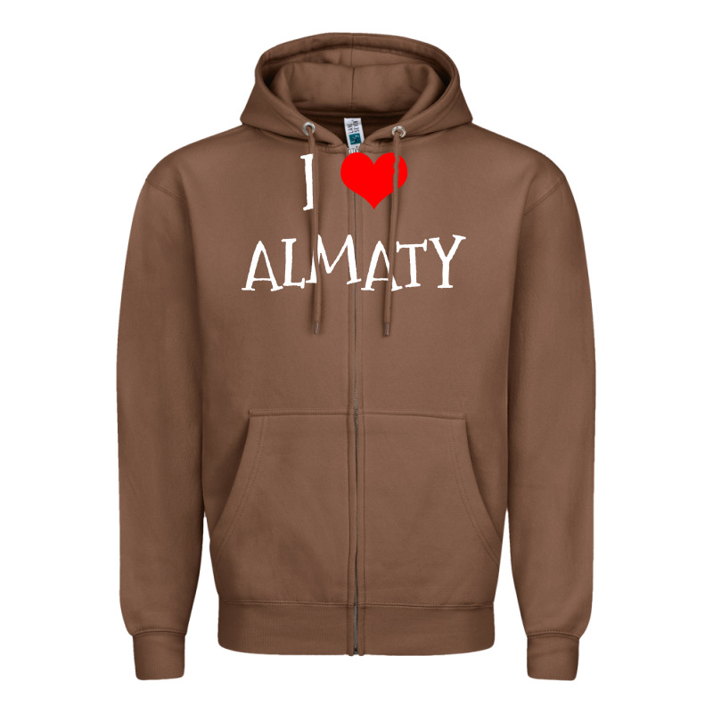 I Love Almaty City Zipper Hoodie by artisFamous | Teevron