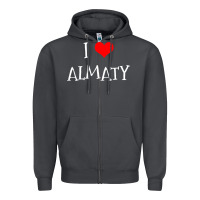 Smoke i love almaty city Zipper Hoodie - artisFamous