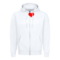 White i love almaty city Zipper Hoodie - artisFamous