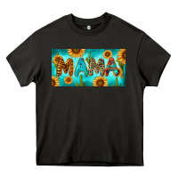 Asphalt western mama with sunflowers and cactus Heavy Core Tee - RanaPortraitStore