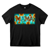 Black western mama with sunflowers and cactus Heavy Core Tee - RanaPortraitStore