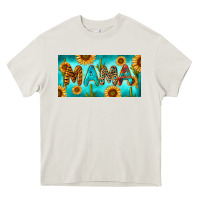 Cream western mama with sunflowers and cactus Heavy Core Tee - RanaPortraitStore
