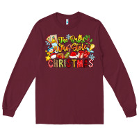 Burgundy The Boy Who Stole Christmas Long Sleeve Tee - CowhideDigitalArt