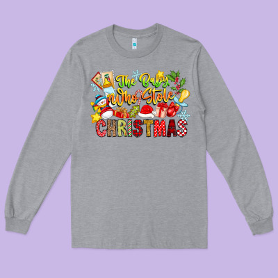 The Boy Who Stole Christmas Long Sleeve Tee Designed By Cowhidedigitalart