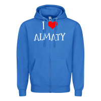 True Royal i love almaty city Zipper Hoodie - artisFamous