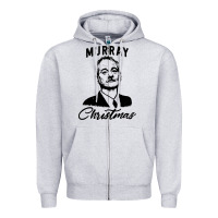Heather Grey murray christmas Zipper Hoodie - artisFamous