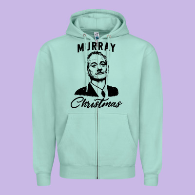 Murray Christmas Zipper Hoodie Designed By Artisfamous