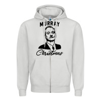 Dove Grey murray christmas Zipper Hoodie - artisFamous