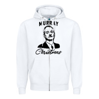 White murray christmas Zipper Hoodie - artisFamous