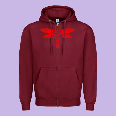 Coheed And Cambria Dragonfly Zipper Hoodie Designed By Artisfamous