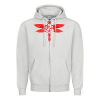 Dove Grey coheed and cambria dragonfly Zipper Hoodie - artisFamous