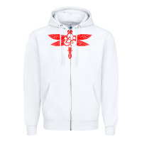 White coheed and cambria dragonfly Zipper Hoodie - artisFamous