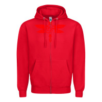 Red coheed and cambria dragonfly Zipper Hoodie - artisFamous