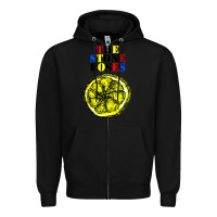 Black the stone roses Zipper Hoodie - artisFamous