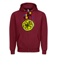 Burgundy the stone roses Zipper Hoodie - artisFamous
