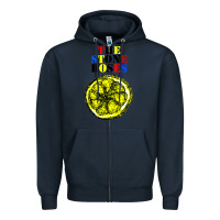 Navy the stone roses Zipper Hoodie - artisFamous