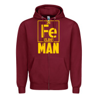 Burgundy fe man funny superhero for halloween Zipper Hoodie - artisFamous