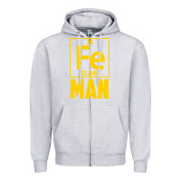 Heather Grey fe man funny superhero for halloween Zipper Hoodie - artisFamous
